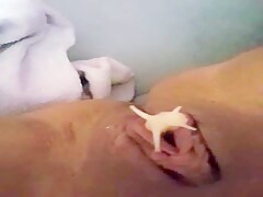 Girl with snail in pussy